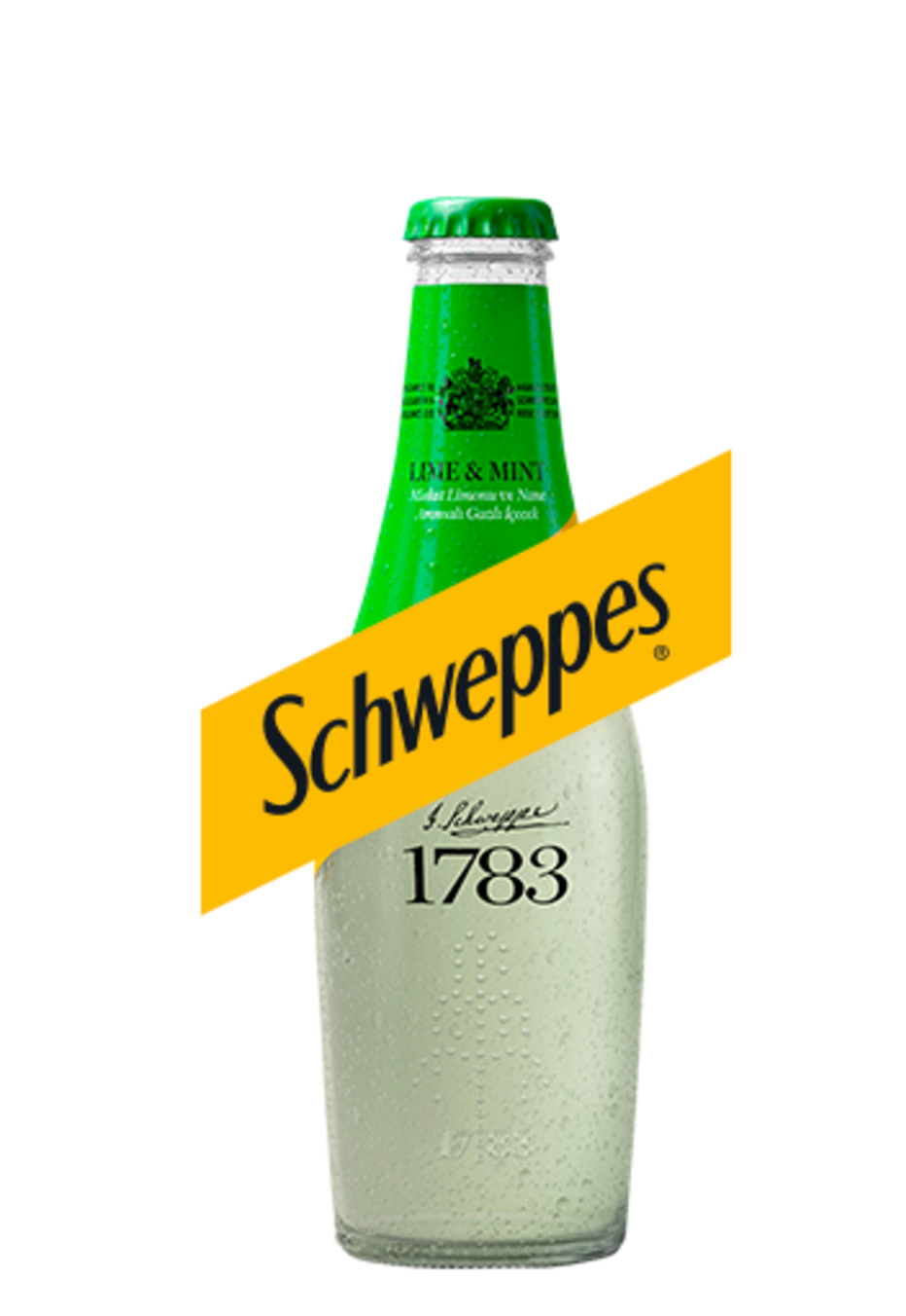 Schweppes Lime Mint Flavored Sparkling Drink Glass 250Ml